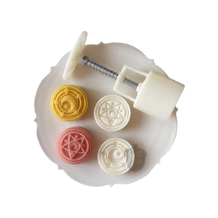 卡通美少女冰皮绿豆糕月饼模具 家用手压式不沾50g 凤梨酥糕点模