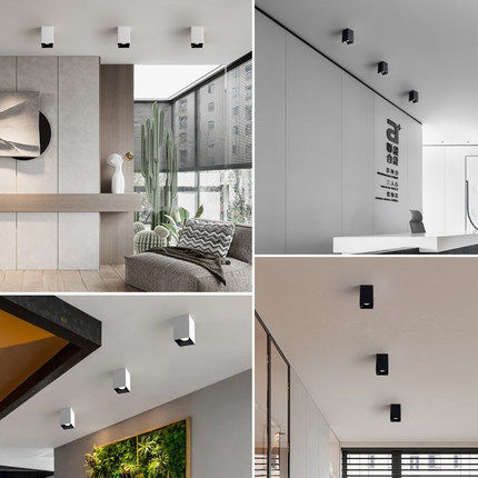 led方形明装射灯防眩天花板灯客厅无主灯吸顶筒灯COB商用店铺盒子,家装灯饰光源,明装筒灯,淘宝优惠券,粉丝福利购,淘宝优惠卷