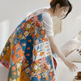 纯棉纱布浴巾清新家用柔软吸水毛巾成人全棉加大加厚情侣洗澡裹巾