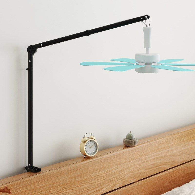 微风扇小吊扇支架折叠加粗蚊帐床上床头固定架加长吊杆夹式家用