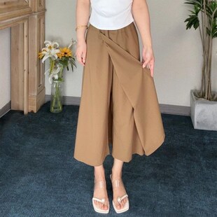 夏季 女休闲洋气高腰显瘦宽松休闲直筒裤 瘦版 裙裤 裙 阔腿裤 2024新款