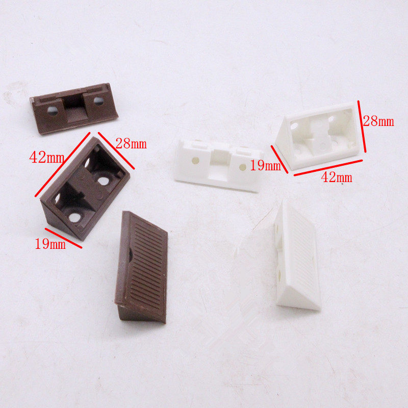 100个包邮塑料角码角铁90度直角固定家具衣柜层板托隔板三角支架