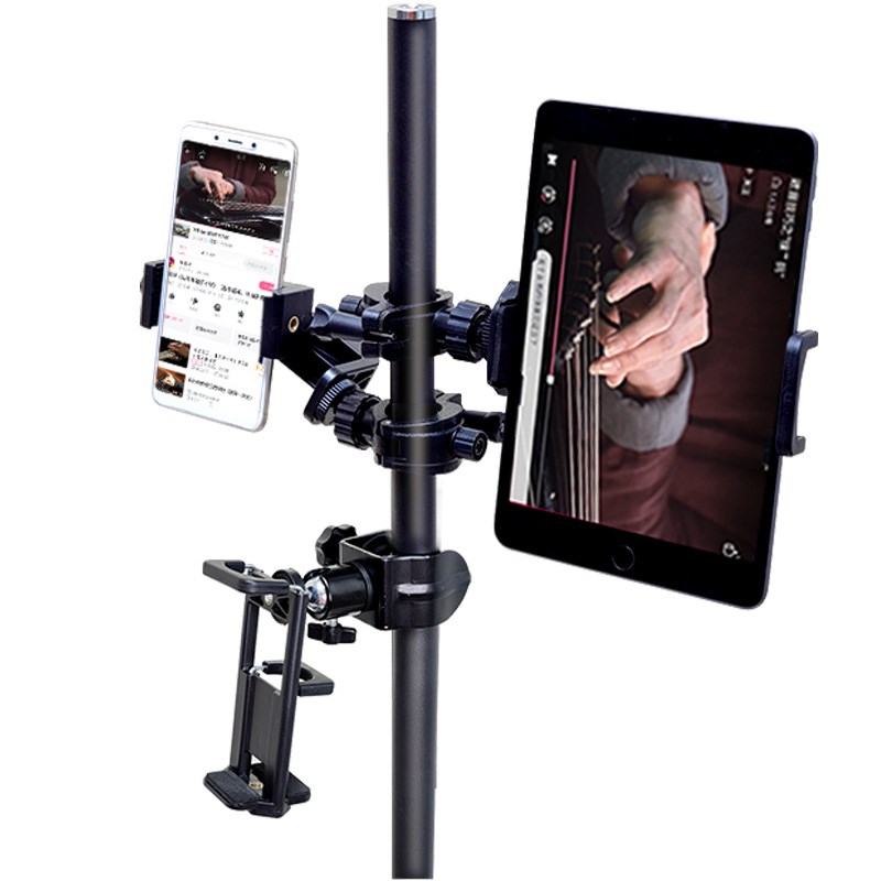 乐谱架扩展改装配件乐器挂钩手机平板双面夹直播三角架灯架增位夹