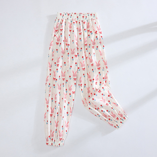 女童防蚊裤夏装2023新款洋气时尚宽松休闲裤儿童薄款夏季女孩裤子