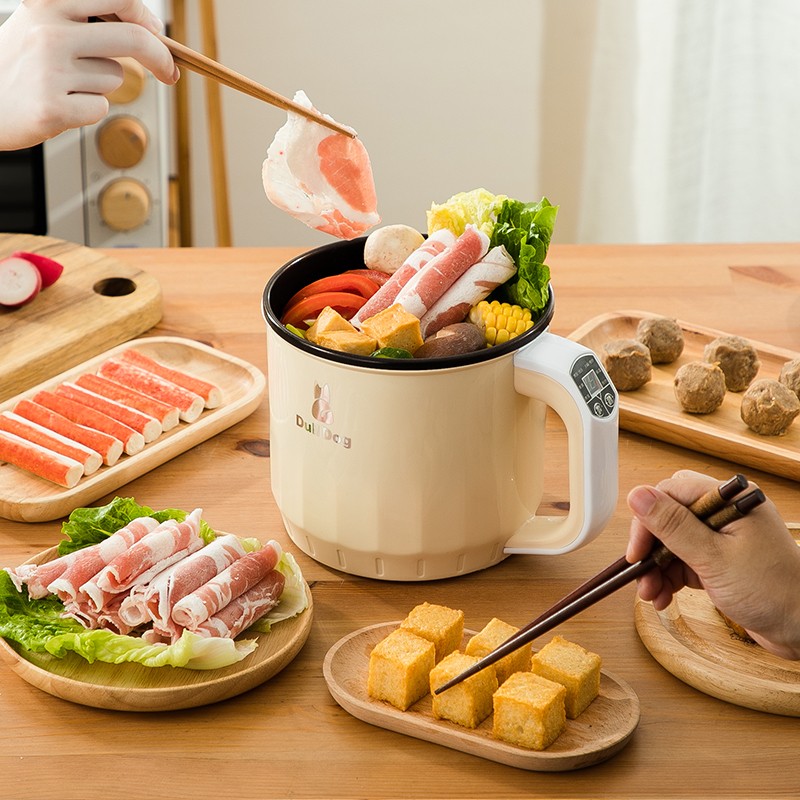 宿舍学生智能锅蒸炒煎煮寝室不粘锅便携神器小型多功能一体电火锅