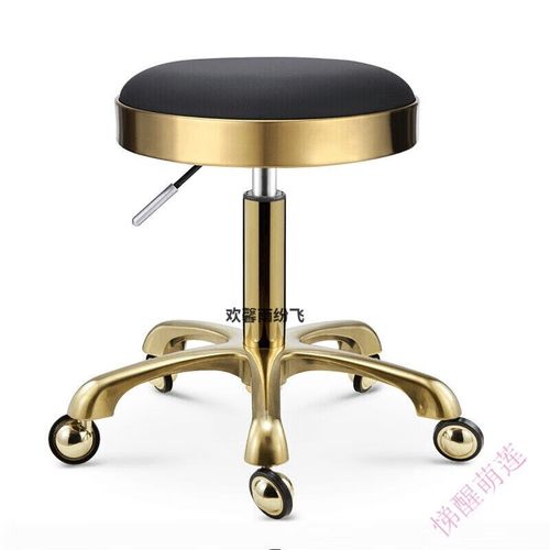 定制不锈钢发廊剪发大工凳理发店椅子美发店旋转升降圆凳子美容店