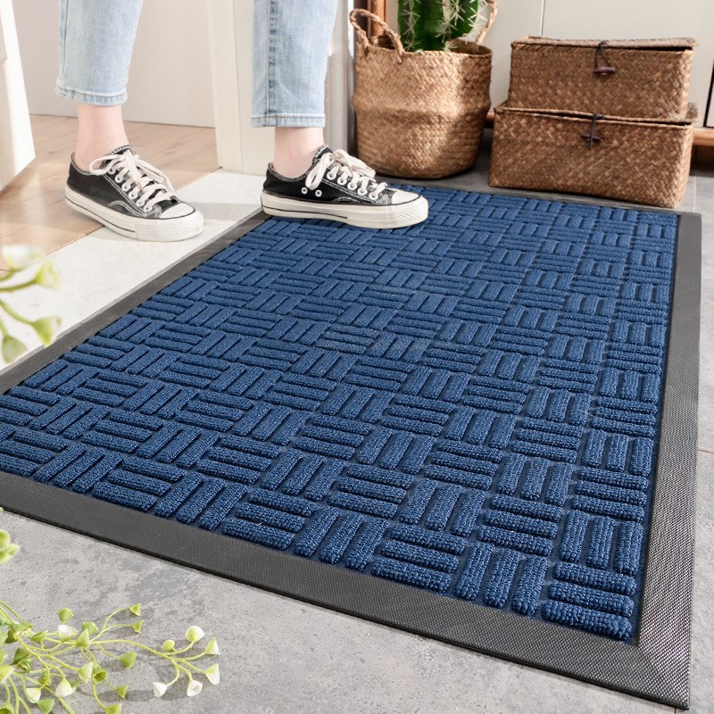 3D立体凹凸纹理刮泥除砂橡胶防滑大门口入户室外地毯地垫脚垫门垫