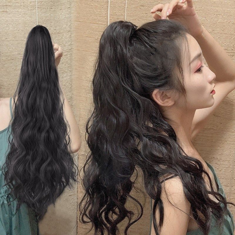 马尾假发女长发抓夹式玉米烫高马尾网红梨花蓬松自然长卷发假马尾,美发护发/假发,马尾,淘宝优惠券,粉丝福利购,淘宝优惠卷