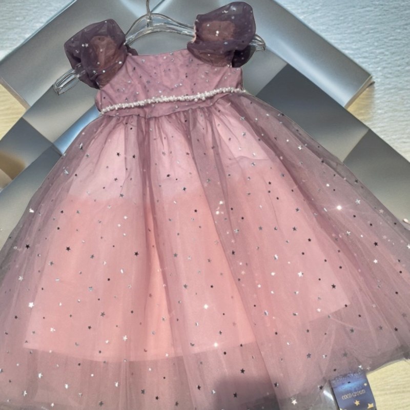 苏拉童话女童公主蓬蓬裙儿童连衣裙夏季新款洋气亮片生日礼服裙子