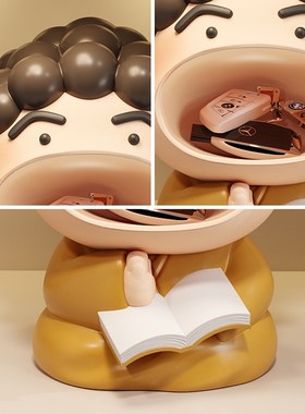 可爱佛祖玄关钥匙收纳摆件创意入户门口鞋柜家居饰品乔迁新居礼物