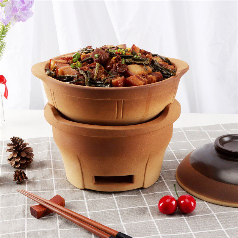 无釉复古炭炉木炭家用小砂锅商用带柄耐高温酒精炉单把碳炉烧烤炉