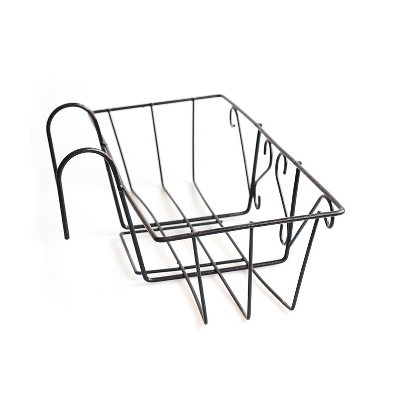 加厚耐用铁艺花架长方形挂架带花盆阳台悬挂护栏花盆架挂式花架子