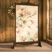 饰客厅玄关入户抽象艺术花卉移动定制座屏 实木屏风隔断装 美式 欧式