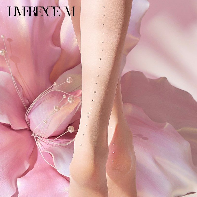 涞觅绮丽体香钻袜薄款夏季性感网纱无缝女1D美肤后竖线连裤袜