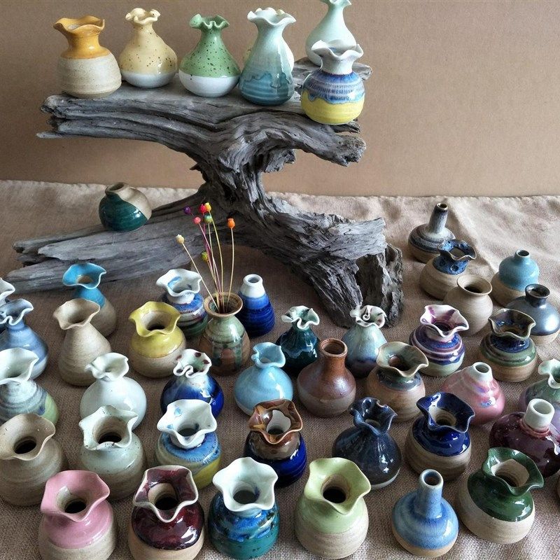 陶瓷创意摆件 迷你小花瓶花器纸砖其他