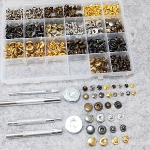 633四合扣四色配工具钳 双面铆钉6 12四色三规格