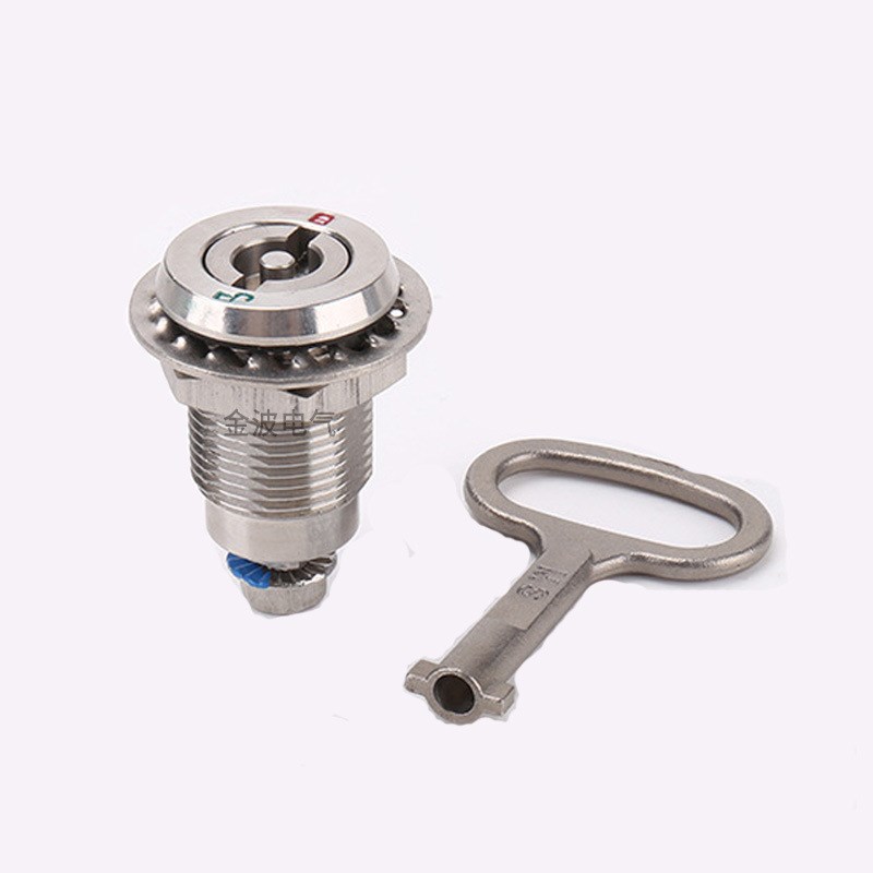 MS816不锈钢一字 锁芯 拉紧锁304不锈钢配电箱锁设备圆柱锁