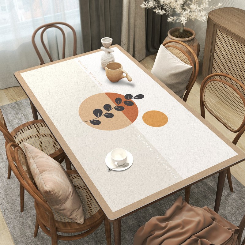 简约风格2皮革桌布防水防油免洗长方形PVC茶几垫小清新桌布餐桌垫