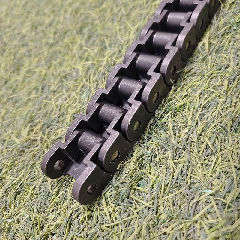 RS60P/40P黑色耐高温工程塑料光伏输送链条节距19.05耐磨导向链