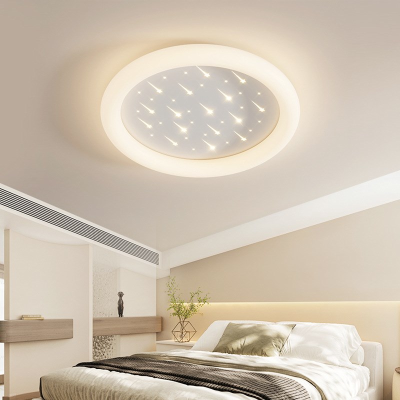 卧室灯2024年新款主卧房间中山灯具现代简约网红奶油风云朵吸顶灯