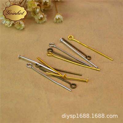 A2971 金色九字针 T字针 DIY饰品配件  手工制作材料 1公斤/包