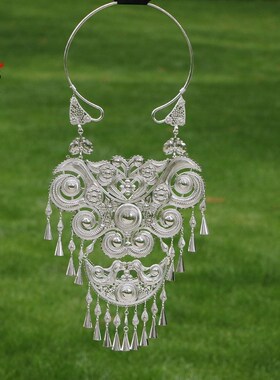 新款云南民族风复古夸张苗银项圈苗银彝族项圈苗族舞蹈饰品女项链