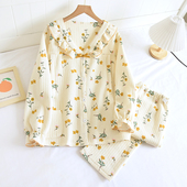 月子服二件套秋冬纯棉夹棉哺乳喂奶家居服10月份11孕妇睡衣怀孕