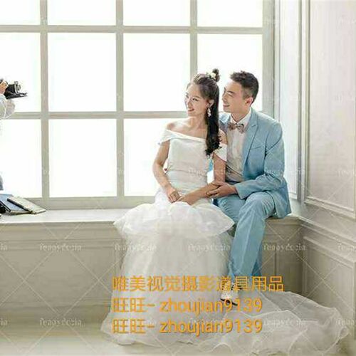 新款儿童实景摄影棚婚纱实景影楼韩式无闪棚店面设计制作w-5028