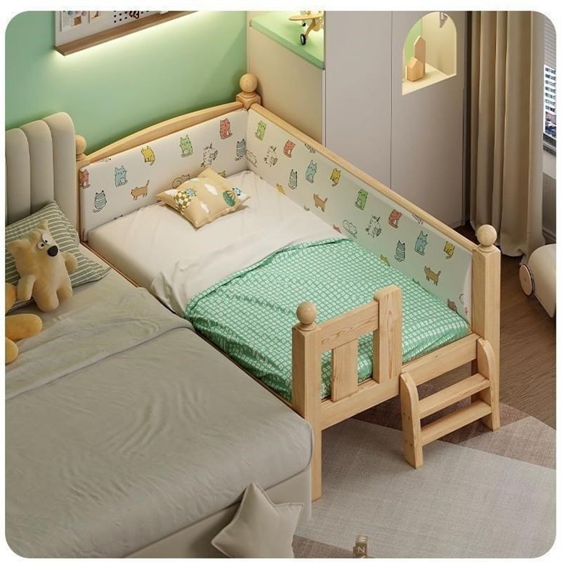 儿童床拼接实木大床婴儿床拼接床加宽护栏宝宝床新生儿围栏床中床