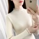 百搭短款 秋冬新款 半高领毛 内搭修身 中G领针织衫 黑色打底衫 女长袖