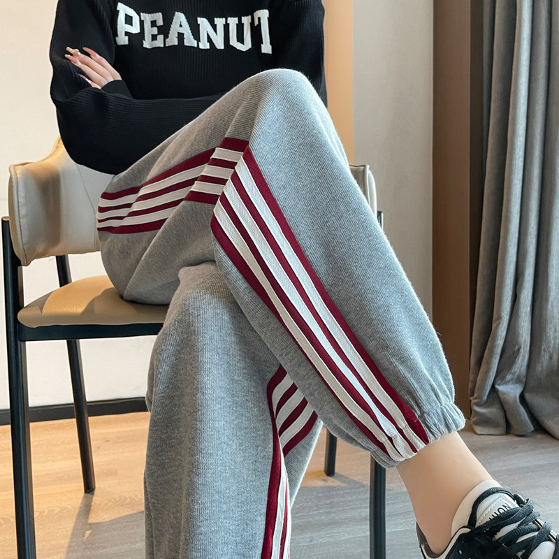 孕妇裤子春秋新款外穿春季休闲哈伦裤F春装大码打底裤小个子运动