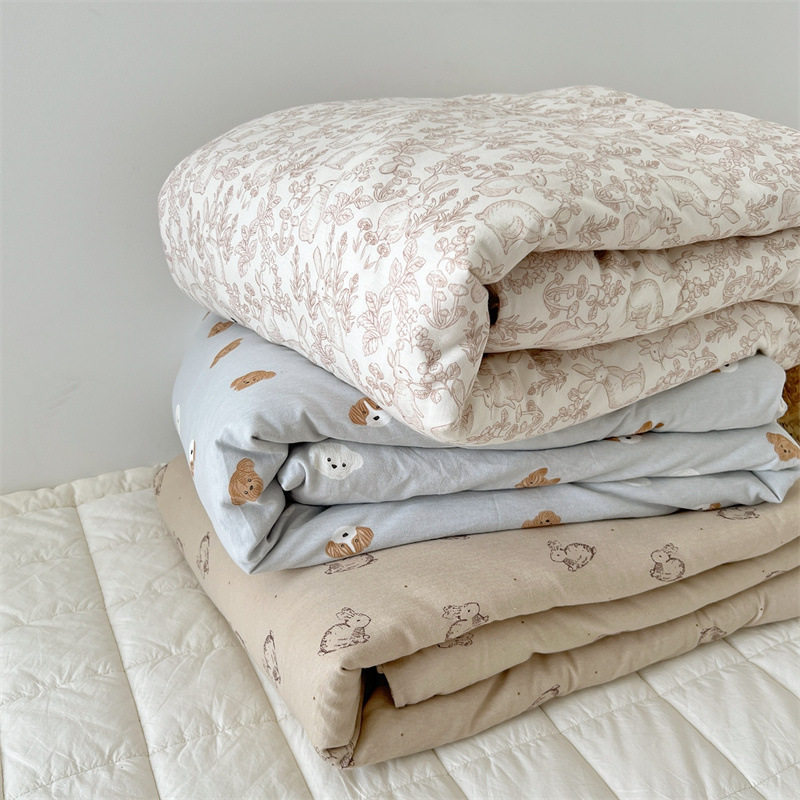 超柔软针织棉儿童被子套 婴儿被套纯棉a类小宝宝裸睡被子春秋冬季