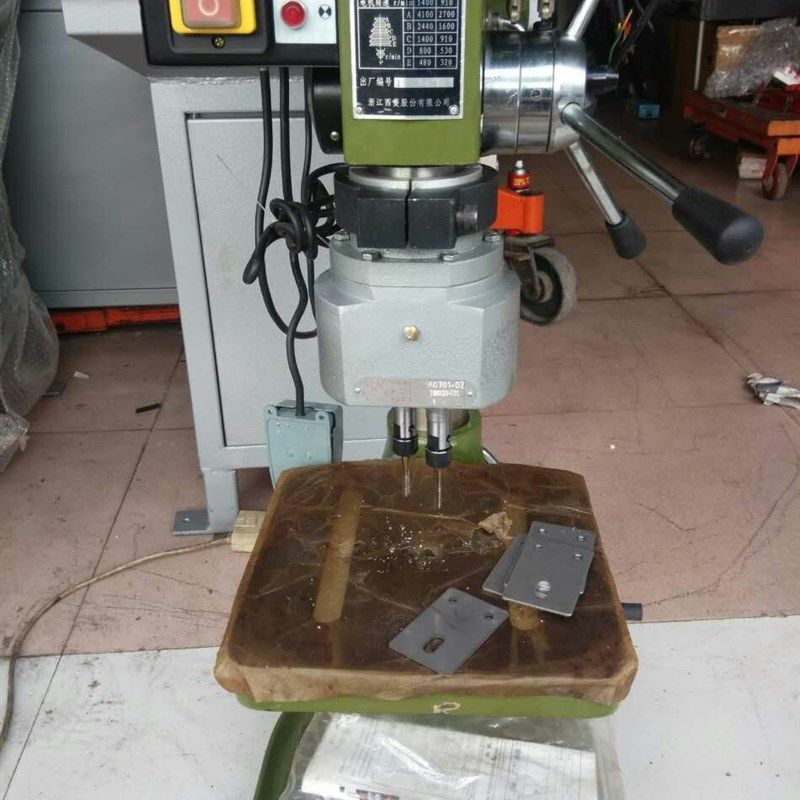 手动双轴钻孔攻丝机/西湖西菱KTK良笠 手动改自动台钻加装多轴器