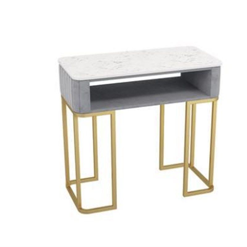 大理石美甲桌椅套装网红单人双层美甲台双人修甲台工作台现代简约