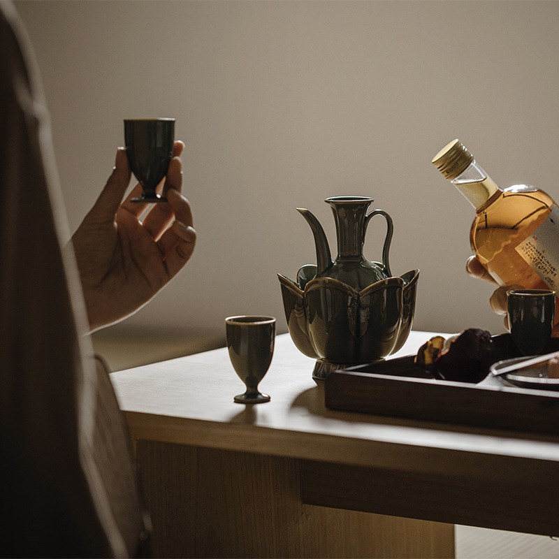 束刻 仿宋执壶温酒壶温酒器烫酒壶日式青梅酒黄酒煮酒器酒具套装