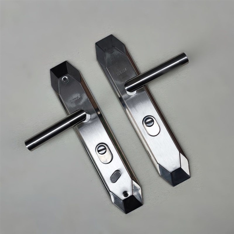 304不锈钢防盗门拉手面板豪华家用锁具把手进户门多功能通用手柄