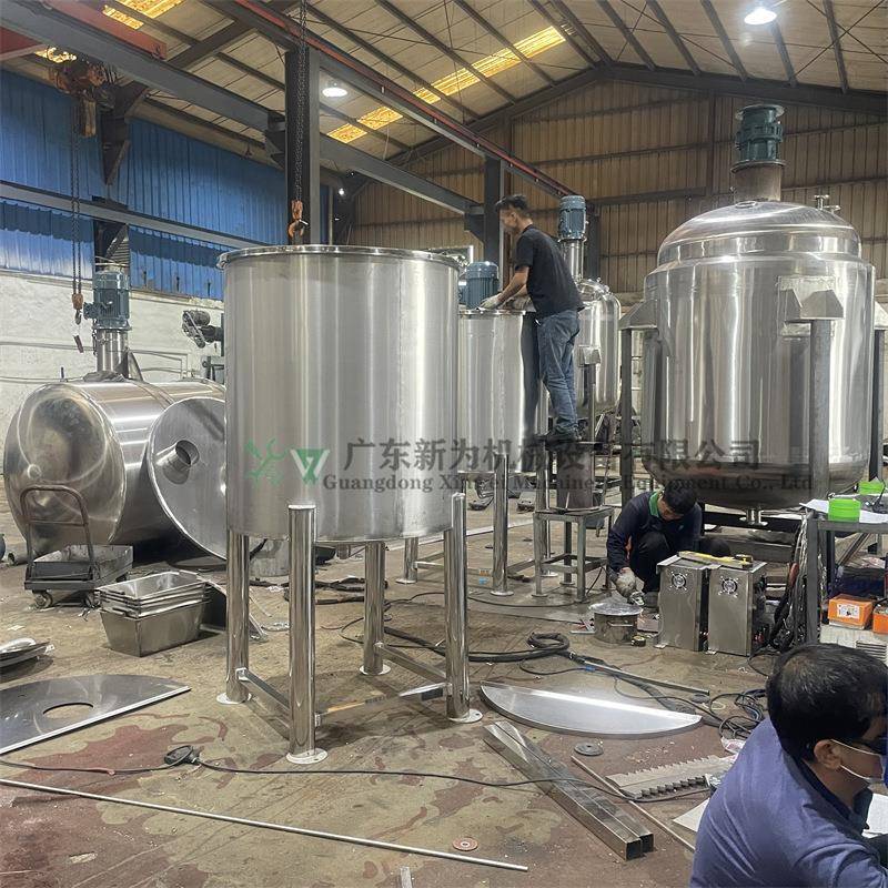 现货热销液体发酵反应釜密封真空慢速搅拌罐化学品不锈钢混合桶