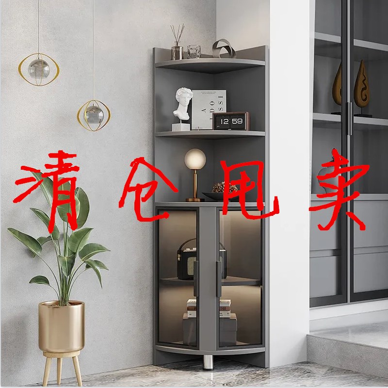 客厅角柜简约现代卧室简易拐角z转角柜子欧式边柜墙角三角形置物
