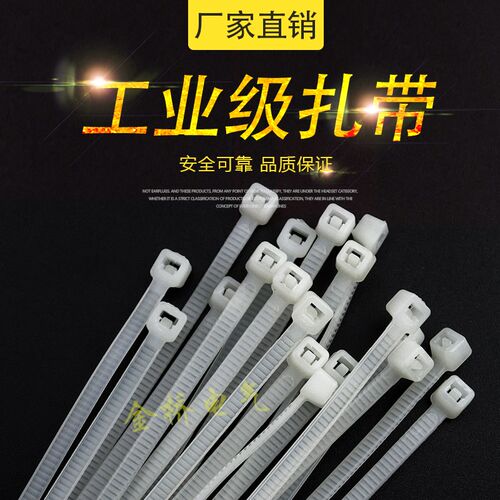 自锁式尼龙扎带3/4/5/s8mm*200x250加长加粗白色塑料扎带整包