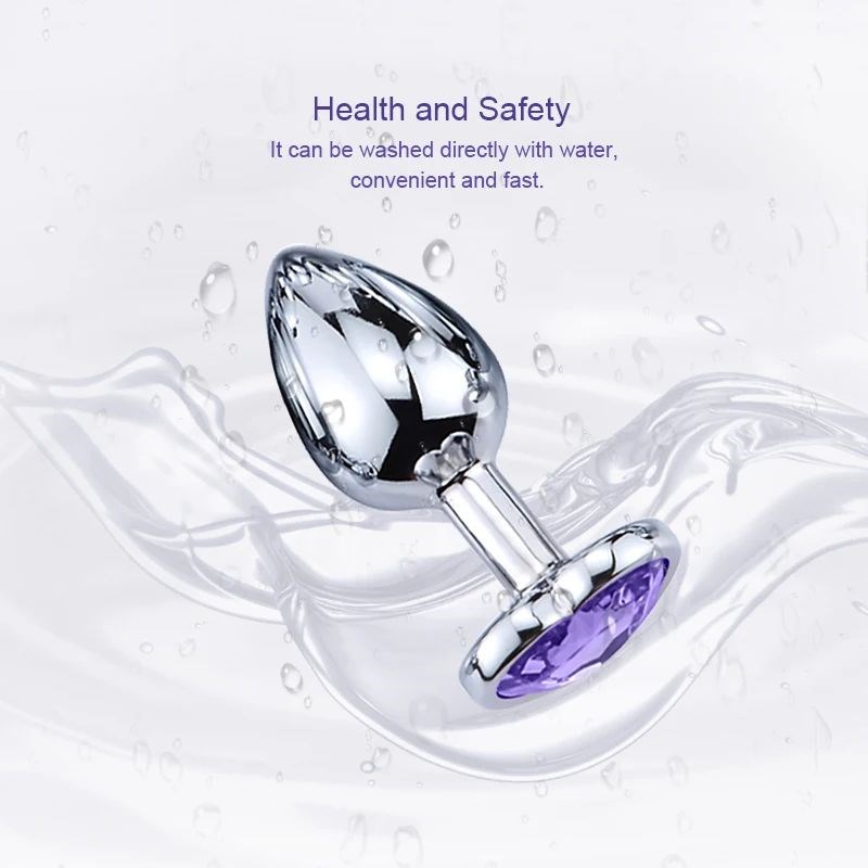 3Size Metal Anal Plug Beginner BButt Plug Masturbation Tool