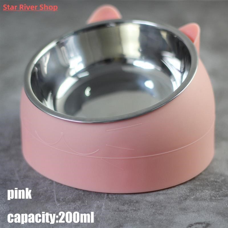 Cat Dog Bowl 15 Degrees Raised StainHless Steel Cat Bowls Sa