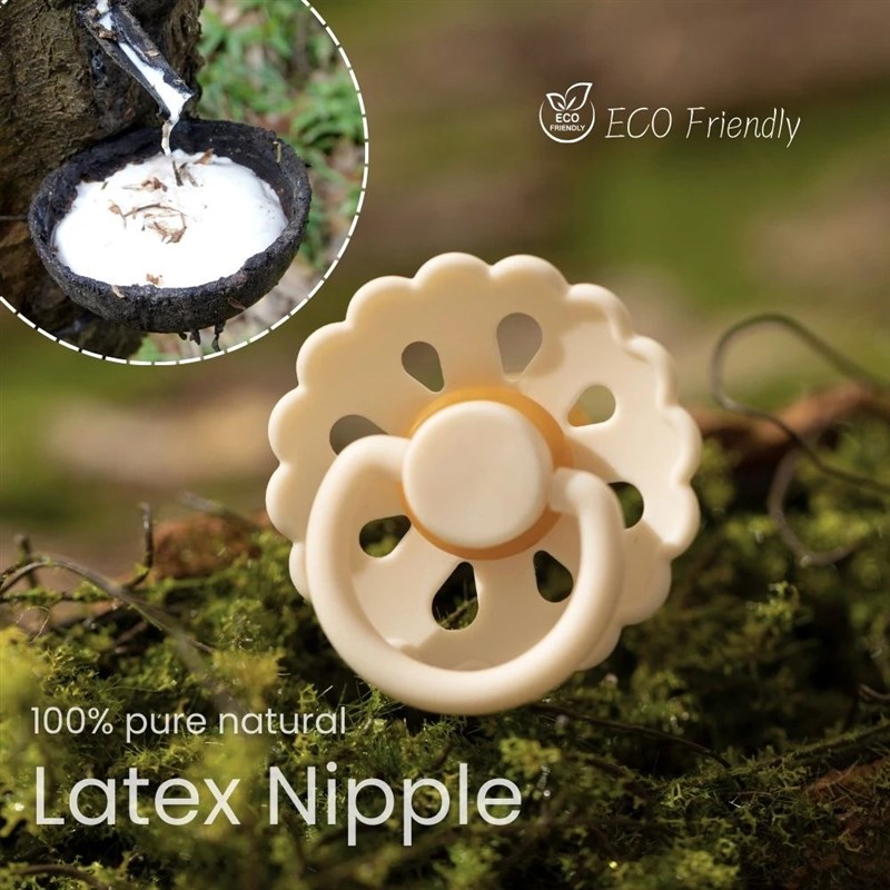 Erduo Baby Pacifier Natural LaBtex Rubber Soft Round Nipple