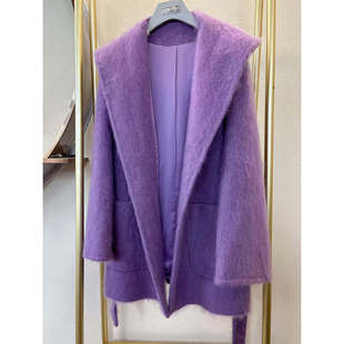 秋冬季新款高端百搭轻奢拉绒大衣短款-24003