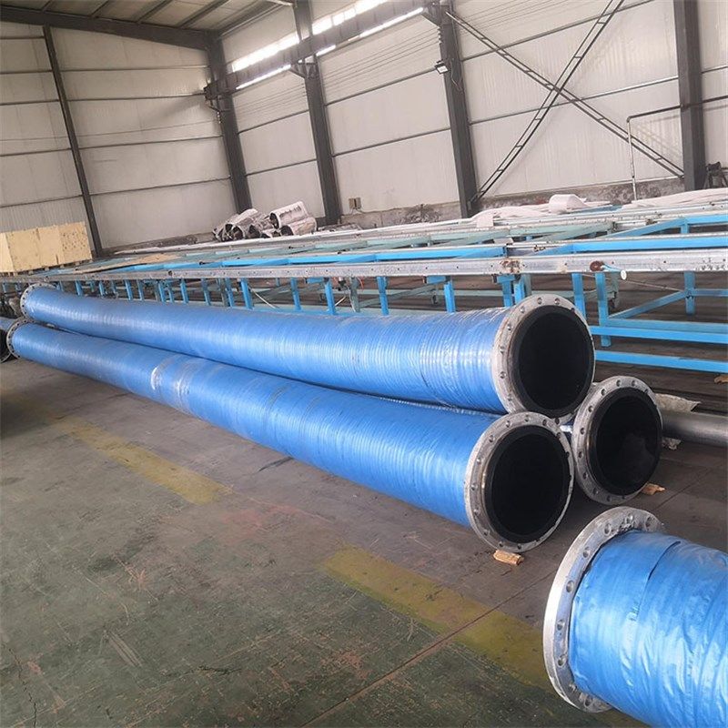 大口径耐磨钢丝胶管吸沙吸排水橡胶管法兰疏浚矿用输送泥浆胶管