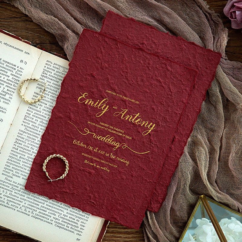 欧式宫廷复古风英文手工凹凸纹理毛边手撕纸婚礼拍摄道具装饰请柬,节庆用品/礼品,请柬,淘宝优惠券,粉丝福利购,淘宝优惠卷