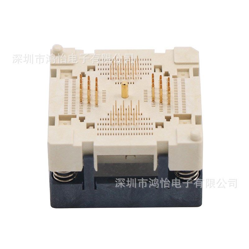 QFN48-0.5测试座烧录座尺寸7*7mm老炼座 镀金适配座7*7高温老化座