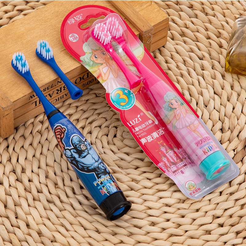 懒人小头儿童电动牙刷软毛牙刷厂家直供可换头可水洗声波牙刷