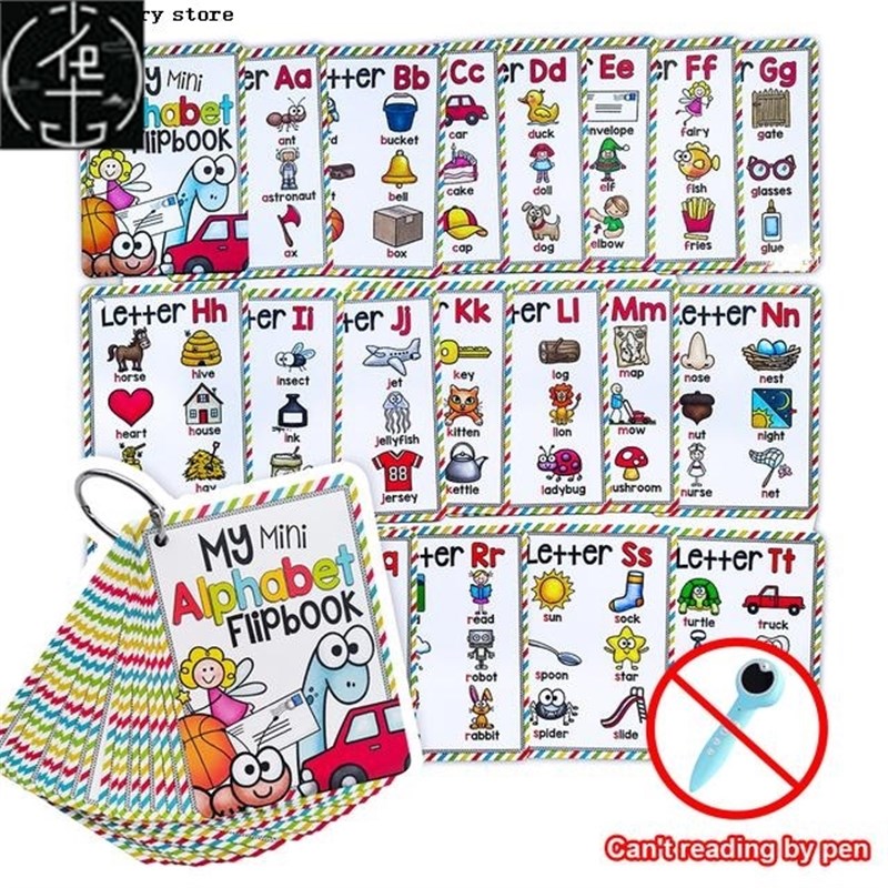 Kids Montessori Learning English WorGds Card Pocket Flash Ca