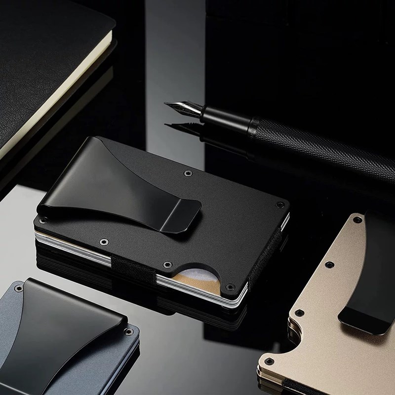 Dropshipping Aluminium Credit Card Holder for MeTn Wallet Ne
