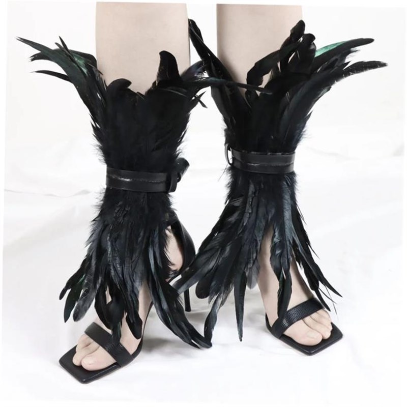 Feather Embroidery Lace Glove MedievGal Steampunk Gothic Fin